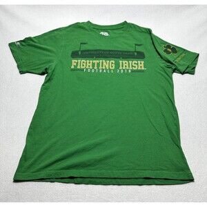 Notre Dame Shirt Adult Medium Green 2018 Football No Breaking Point Mens